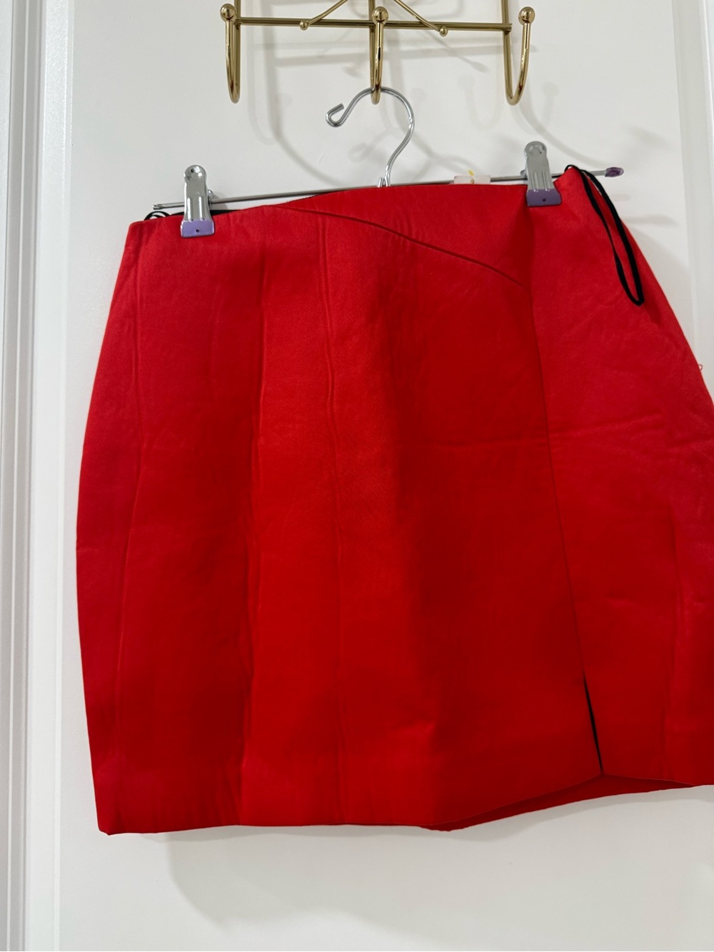 kate spade Red Mini Skirt with Panel Detailing